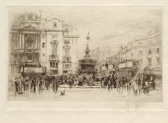 Piccadilly Circus, näkymä kohti Lower Regent Streetiä, Criterion Theatre taustalla