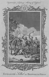 Richard III tapettiin Bosworth-Fieldissä, 1773.