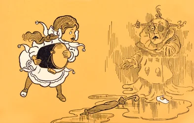 Lännen ilkeä noita sulaa pois, L. Frank Baumin teoksesta "Ihmemaa Oz"