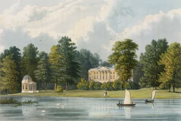 Hampton House, kaiverrettu Richard Gilson Reeve (1803-89), julkaistu 1828.