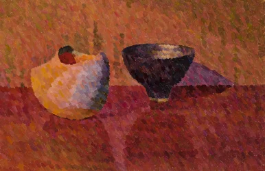 Still Life, Two Vessels, 2019 (öljy kankaalle)