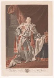 Yhdistyneen kuningaskunnan George III:n muotokuva George Kolmas, Ison-Britannian kuningas (otsikko esineessä)