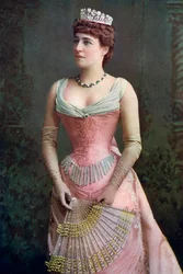 Lillie Langtry 1853-1929, englantilainen näyttelijä, 1899-1900.