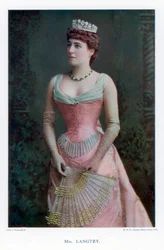 Lillie Langtry, brittiläinen näyttelijä, 1901.