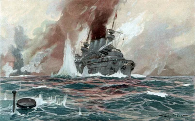 Sukellusvene, noin 1905 (akvarelli)