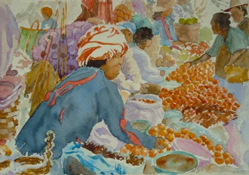 939 Nampan market, valitse appelsiineja