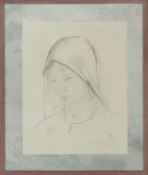 Tutkimus St Martinin alttaritaululle, n. 1928 (kynä paperille)