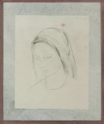 Tutkimus St Martinin alttaritaululle, n. 1928 (kynä paperille)