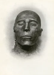 Sety I:n, 19. dynastian muinaisen Egyptin faaraon, muumion pää, n. 1279 eKr. 1926.