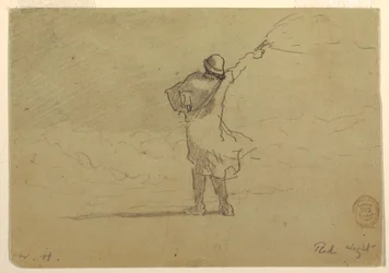 Piirros, "Punainen valo", luultavasti 1883