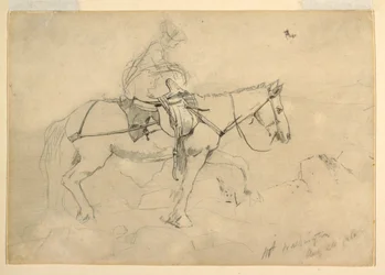 Piirustus, tutkimus "Bridle Path, White Mountains", 24. elokuuta 1868.