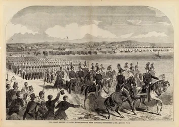The Grand Review at Camp Massachusetts, Near Concord, 9. syyskuuta 1859, Harper