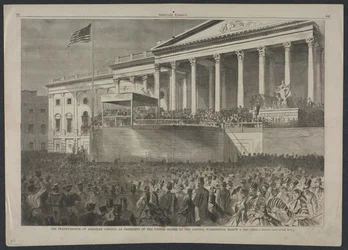 Abraham Lincolnin virkaanastuminen Yhdysvaltain presidentiksi, 4. maaliskuuta 1861, 1861.