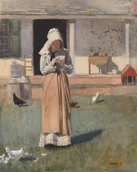 Sairas kana, 1874 (wc, guassi ja grafiitti kudospaperilla)