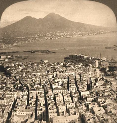 Napoli, lahti ja Vesuvius, Italia, 1897.