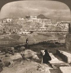 Akropolis, Ateena, Kreikka, 1902.