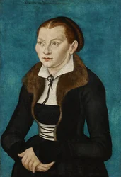 Saksa: Katharina von Bora puolikkaana vasemmalla Katharina of Bora