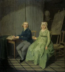 Wybrand Hendrikin omakuva vaimonsa Agatha Ketelin kanssa.