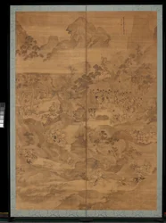 Metsästystapahtuma, 1600-luvun loppu - 1700-luvun alku (muste silkillä)