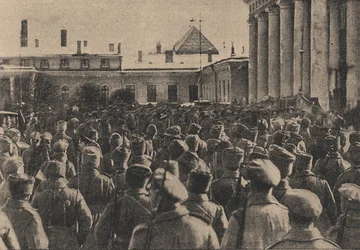 Vallankumouksellisten joukkojen ilmentymä duuman edessä helmikuun vallankumouksen aikana, 191