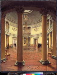 Pietarin Talvipalatsin Rotunda - Jefim Tukharinovin (?) maalaus, öljy kankaalle