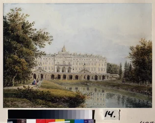 Vista del Palau de Constantí a Strelna, prop de Sant Petersburg. Residència d