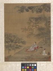 Albumi Garden Scene (muste paperille)