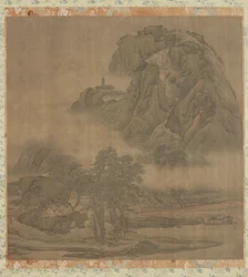Piknik joen rannalla, Qing-dynastia, 1700-luku.