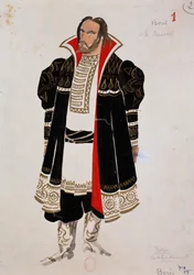 Modest Mussorgskin teoksen Boris Godunov Boriksen hahmon puku