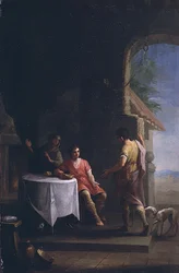 Eesau myy syntymäoikeutensa Jaakobille, noin 1790-1800 (ei sama kuin 72151).