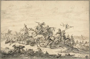 Taistelukohta ratsumiesten kanssa