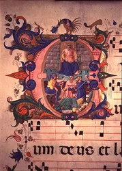 Missal 515 f.13v The Massacre of the Innocents, kuorokirjasta, joka teloitettiin ennen vuotta 1449 (katso lisätietoja numerosta 88910-11)