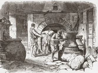 Roomalainen leipomo, Pompei, Italia.