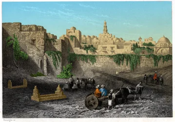 Jerusalem, Israel, noin 1840 (kaiverrus)