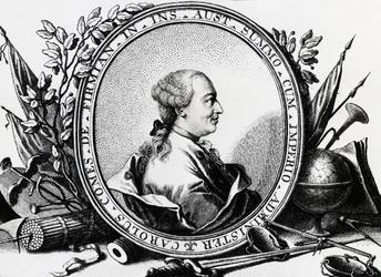 Itävaltalaisen poliitikon Karl Joseph von Firmianin (1716-1782) muotokuva, kaiverrus