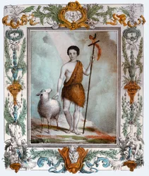 Pyhä Johannes Kastaja, noin 1880 (kaiverrus)
