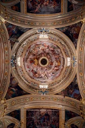 San Donaton kirkko. Fresko. Genova. Italia.