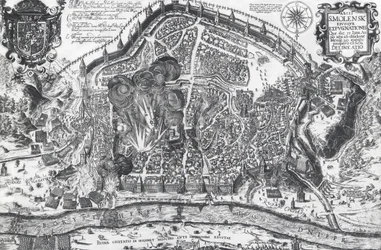 Smolenskin kaupunki Puolan piirityksen aikana 1611, Venäjä
