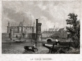 Vanha Louvre, 1800-luvun alussa (kaiverrus)
