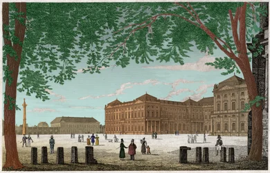 Wurzburgin asuinpaikka, Princes Eveques en Baijerin linna. noin 1850 (kaiverrus)