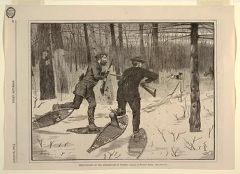 Deer-Stalking in the Adirondacks in Winter, joka lauantai, 21. tammikuuta 1871, s. 57