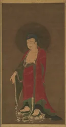 Buddha Amitabha laskeutuu puhtaasta maastaan