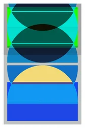 Geometriset siniset ja keltaiset kerrokset