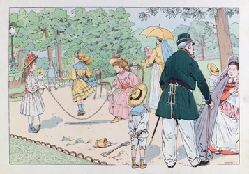 Jacques Marie Gaston Onfray de Brevillen TYÖSSÄ (1858 - 1931); Kuvitus kirjasta "" Les epees de France"": The Guardian of Square 1800-luvulla; Coll, osa