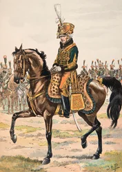 Jacques Marie Gaston Onfroy de Breville dit JOB (1858-1931) - Ranskan joukkojen varusteet kaikkina aikoina: kenraali komentajana yhtä kunniakaartin rykmentistä vuonna 1813, yksityinen kokoelma